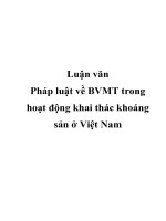 Tài liệu Luận văn Pháp luật về BVMT trong hoạt động khai thác khoáng sản ở Việt Nam pot