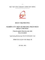 Nghiên cứu một số giải pháp phân đoạn ảnh màu