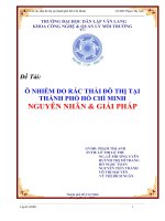 Ô nhiễm do rác thải đô thị tại thành Hồ Chí Minh - Nguyên nhân và giải pháp