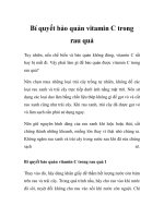 Tài liệu Bí quyết bảo quản vitamin C trong rau quả ppt