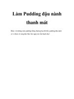 Tài liệu Làm Pudding đậu nành thanh mát ppt