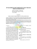 Tài liệu Kết quả nghiên cứu một số biện pháp kỹ thuật thâm canh giống vải chín sớm Yên Phú potx