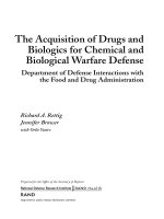 Tài liệu The Acquisition of Drugs and Biologics for Chemical and Biological Warfare Defense - Department of Defense Interactions with the Food and Drug Administration doc