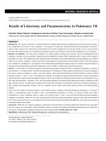 Tài liệu Results of Lobectomy and Pneumonectomy in Pulmonary TB docx
