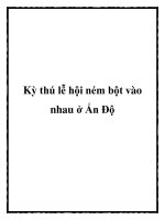 Tài liệu Kỳ thú lễ hội ném bột vào nhau ở Ấn Độ ppt