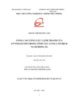Nâng cao năng lực cạnh tranh của EVNTELECOM trong lĩnh vực cung cấp dịch vụ di động 3g