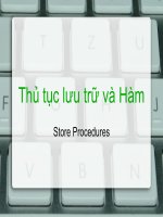 Tài liệu Thủ tục lưu trữ và Hàm - Store Procedures ppt