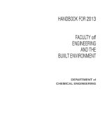 Tài liệu HANDBOOK FOR 2013 FACULTY of ENGINEERING AND THE BUIILT ENVIRONMENT potx