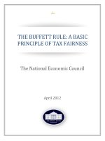 Tài liệu THE BUFFETT RULE: A BASIC PRINCIPLE OF TAX FAIRNESS docx