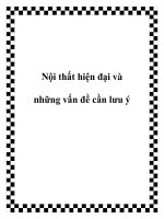 Tài liệu Nội thất hiện đại và những vấn đề cần lưu ý ppt