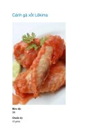 Tài liệu Cánh gà xốt Lêkima pdf