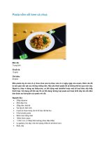 Tài liệu Pasta nấm xốt kem cà chua pdf