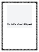 Tài liệu Trẻ thiếu kẽm dễ thấp còi ppt