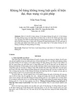 Khủng bố hàng không trong luật quốc tế hiện đại, thực trạng và giải pháp