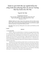 Quản lý quá trình đào tạo ngành kiến trúc công trình theo phương thức tín chỉ tại trường đại học kiến trúc hà nội