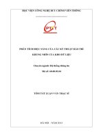 Phân tích hiệu năng của các kỹ thuật bảo trì khung nhìn của kho dữ liệu