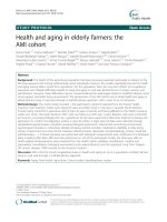 Tài liệu Health and aging in elderly farmers: the AMI cohort pptx