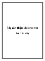 Tài liệu Mẹ cẩn thận khi cho con ăn trái cây doc