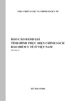 báo cáo đánh giá tình hình thực hiện chính sách bảo hiểm y tế ở việt nam