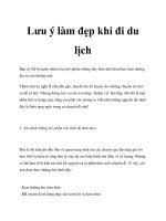 Tài liệu Lưu ý làm đẹp khi đi du lịch ppt