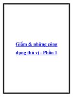 Tài liệu Giấm & những công dụng thú vị - Phần 1 docx