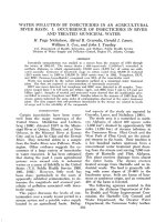 Tài liệu WATER POLLUTION BY INSECTICIDES IN AN AGRICULTURAL RIVER .BASIN. I. OCCURRENCE OF INSECTICIDES IN RIVER AND TREATED MUNICIPAL WATER pdf