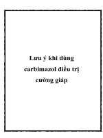 Tài liệu Lưu ý khi dùng carbimazol điều trị cường giáp pdf