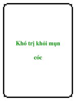 Tài liệu Khó trị khỏi mụn cóc docx