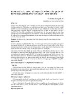 Tài liệu ĐÁNH GIÁ TÁC ĐỘNG XÃ HỘI CỦA CÔNG TÁC QUẢN LÝ RỪNG TẠI LÂM TRƯỜNG VĂN CHẤN - TỈNH YÊN BÁI doc