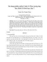 Sử dụng phần mềm cabri II plus trong dạy học định lí hình học lớp 7