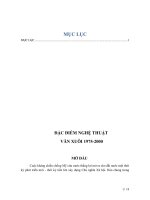 ĐẶC điểm NGHỆ THUẬT văn XUÔI 1975   2000