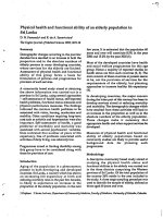 Tài liệu Physical health and functional ability of an elderly, population in Sri, Lanka doc