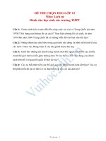 Tài liệu ĐỀ THI THỬ HỌC SINH GIỎI NĂM 2013 MÔN LỊCH SỬ ĐỀ SỐ 5 docx