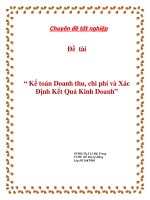Kế toán Doanh thu, chi phí và Xác Định Kết Quả Kinh Doanh Công Ty TNHH Keo Tổng Hợp Đại Đông