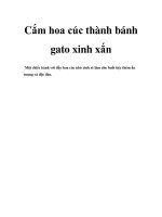 Tài liệu Cắm hoa cúc thành bánh gato xinh xắn docx