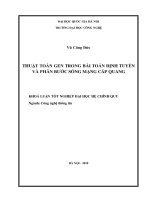 thuật toán gen trong bài toán định tuyến và phân bước sóng mạng cáp quang