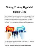Tài liệu Những Trường Hợp Khó Thành Công doc