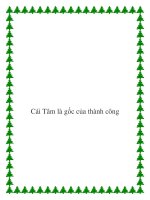 Tài liệu Cái Tâm là gốc của thành công doc