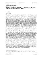Tài liệu Nghiên cứu tình huống ĐỀ ÁN THÀNH LẬP QUỸ ĐẦU TƯ PHÁT TRIỂN ĐÔ THỊ THÀNH PHỐ HỒ CHÍ MINH (HIFU ppt