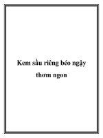 Tài liệu Kem sầu riêng béo ngậy thơm ngon docx