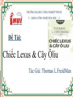 Tài liệu Đề Tài: Chiếc Lexus & Cây Ôliu ppt