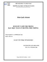 hàm số và đồ thị trong dạy học toán ở trường phổ thông