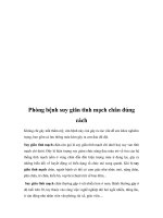 Tài liệu Phòng bệnh suy giãn tĩnh mạch chân đúng cách pdf