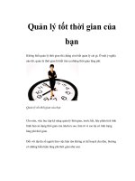 Tài liệu Quản lý tốt thời gian của bạn ppt