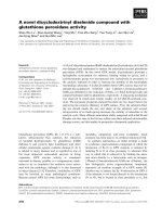 Tài liệu Báo cáo khoa học: A novel dicyclodextrinyl diselenide compound with glutathione peroxidase activity ppt