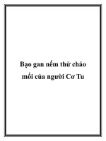 Tài liệu Bạo gan nếm thử cháo mối của người Cơ Tu pdf