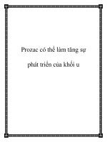 Tài liệu Prozac có thể làm tăng sự phát triển của khối u potx