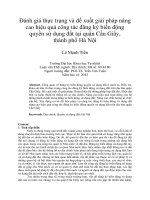 Đánh giá thực trạng và đề xuất giải pháp nâng cao hiệu quả công tác đăng ký biến động quyền sử dụng đất tại quận cầu giấy, thành phố hà nội