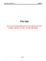 DỰ ÁN XÂY DỰNG KHU DÂN CƯ CỦ CHI TẠI XÃ TÂN AN HỘI – HUYỆN CỦ CHI – TP. HỒ CHÍ MINH