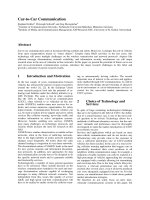 Tài liệu Car-to-Car Communication pptx